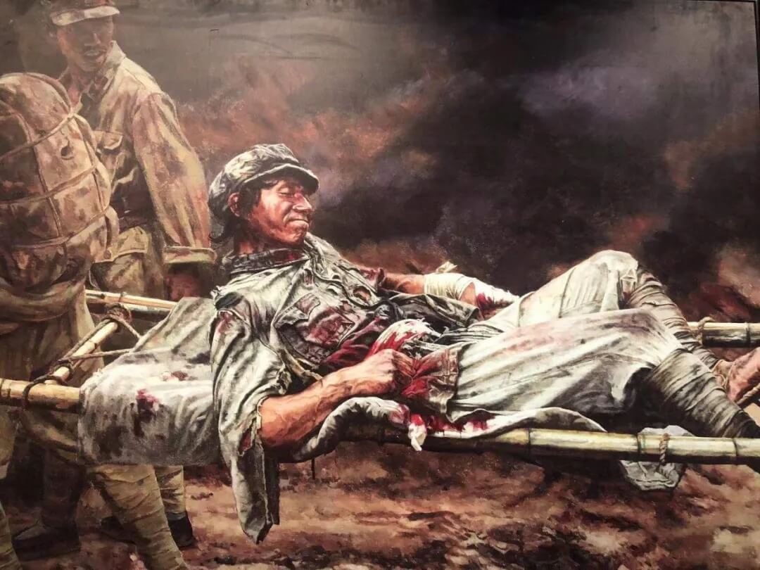湘江战役纪念馆藏油画—陈树湘的牺牲